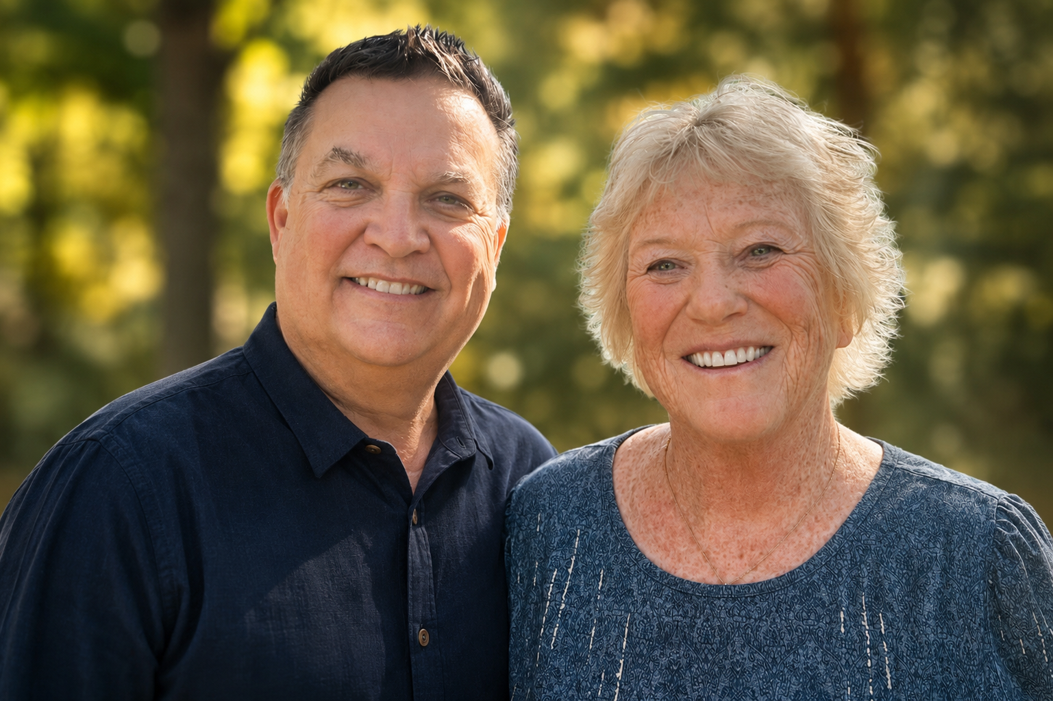 Mike and Sue standing together outdoors